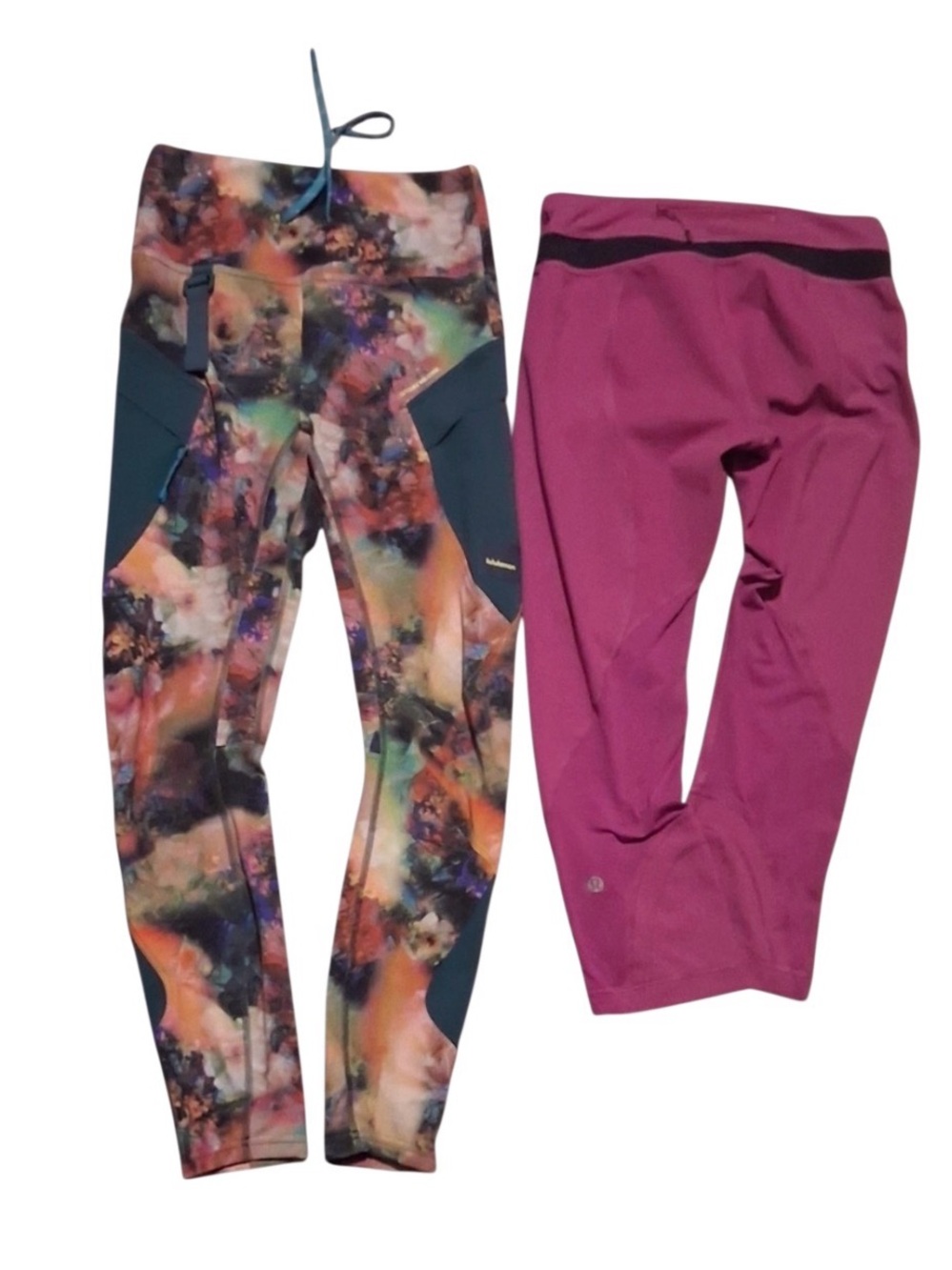 Lululemon cargo high rise hiking tight size 4 altered multi euc leggings lot